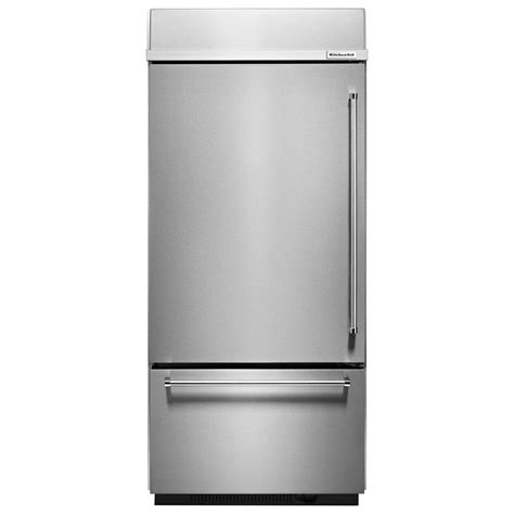 36 wide stainless steel bottom freezer cabinet depth refrigerator|36 inch refrigerator no freezer.